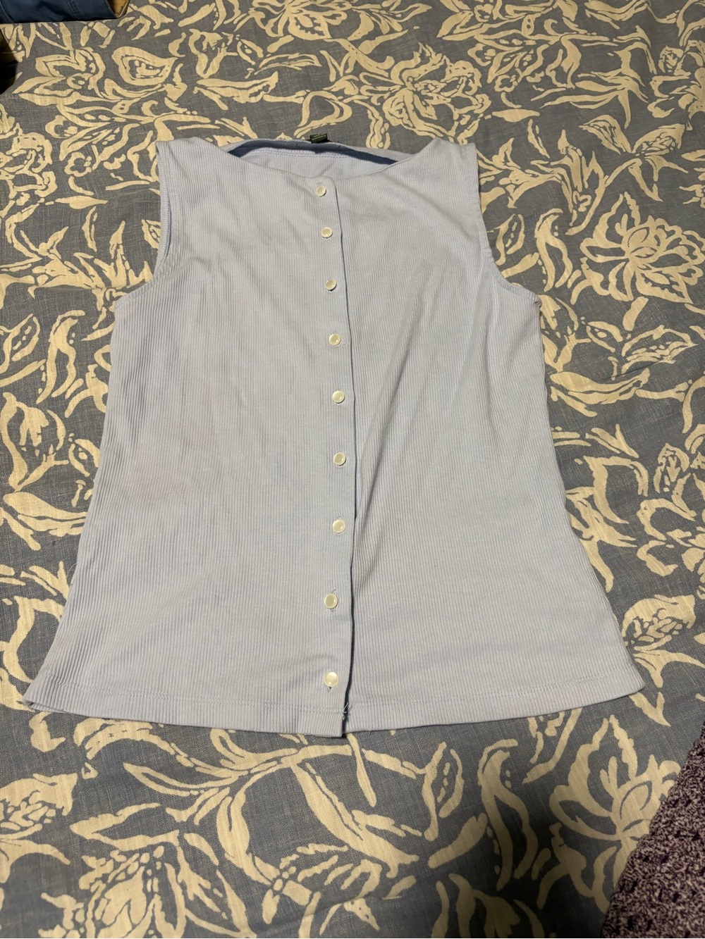 wild fable high neck periwinkle button top